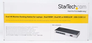 STARTECH DK30A2DH USB-A USB-C 4K DOBLE MONITOR DP HDMI ESTACIÓN DE ACOPLAMIENTO - ¡NUEVO! - Imagen 1 de 3