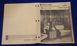 VERY RARE_VINTAGE_University Mediterranean Original 4-page Sales Brochure +Specs - Imagen 1 de 2