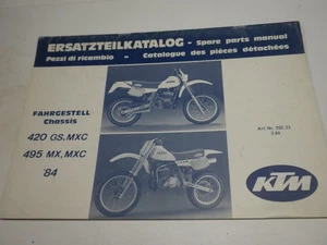 1984 KTM 420/495 Chassis Spare Parts Manual - Bild 1 von 3