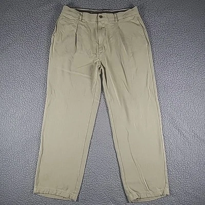Tommy Bahama Pants Mens Brown 32 x 26 100% Silk Slacks Trousers Casual Pleated - Image 1 of 4