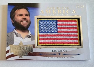 Decisión 2024 J. D. Vance GBA9 Lámina de Plata DIOS BENDIGA BANDERA DE AMÉRICA PARCHE # 12/25 - Imagen 1 de 3