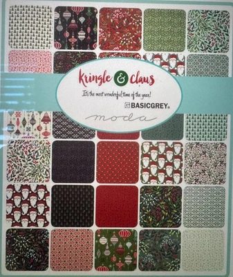 Moda Basicgrey  Kringle & Claus FQB 37 pc OOP RARE HTF quilting cotton - Image 1 of 4