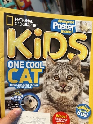 National Geographic Kids One Cool Cat Lynx Sea Otters Nov 2017 FREE SHIPPING JB - Image 1 of 4