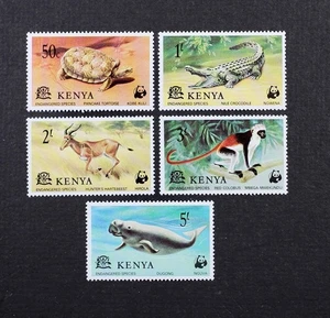 KENYA 1977 WWF Animals, Dugong, Monkey etc Mint NH (LotKNY040) - Picture 1 of 1
