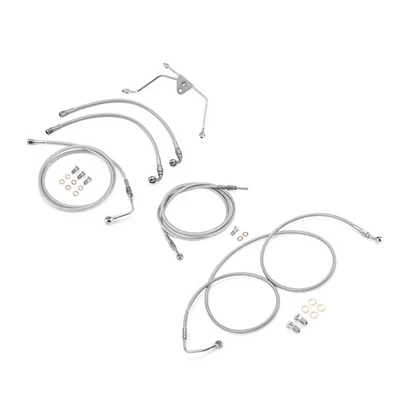 Línea de embrague de freno extraíble cromada con abs para manillar Street Road Glide 16"-18" Foto 1 de 4