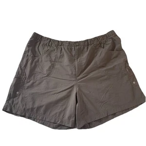 Pantaloncini da trekking Columbia donna marroni con passanti per cintura ed elastico in vita taglia XL - Foto 1 di 13