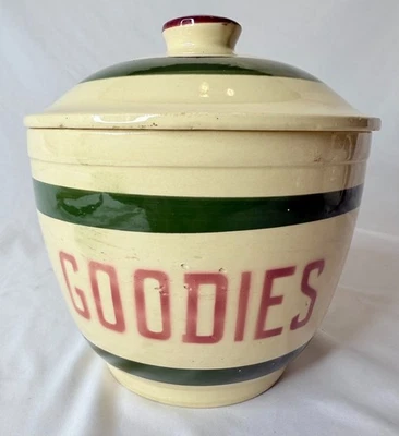 COMO ESTÁ MUY RARO DE COLECCIÓN 1950 vatios cerámica horno artículos n.º 59 tarro de galletas con tapa Foto 1 de 4