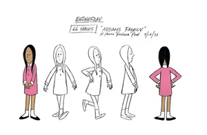 Addams Family WEDNESDAY MODEL SHEET HB Cartoon - Picture 1 of 1