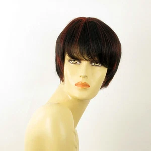 wig for women 100% natural hair black and red wick ref MARINA 1b410 PERUK - Imagen 1 de 8