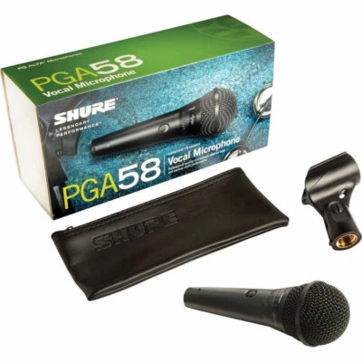Shure PGA58-LC Cardioid Dynamic Vocal Microphone W/ Microphone Clip Swivel Adapt - Image 1 of 4