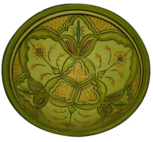 Moroccan Ceramic Plate Bowl  Spanish Salad Pasta Soup Fruit Rice Salsa Chip Dish - Picture 1 of 3