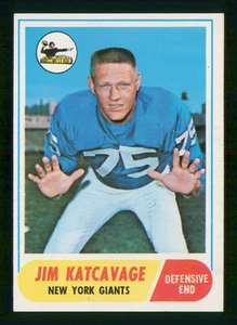 Jim Katcavage 1968 topps 68 no 187 ex+ 37448 - Imagen 1 de 2