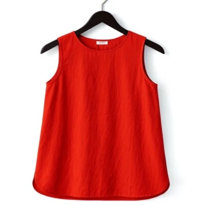Blusa Talbots Petites Para Mujer Roja Seda Sin Mangas Talla 6P Preppy Light Academia Foto 1 de 4