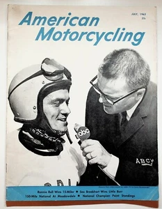 1963 July American Motorcycling Motorcycle Magazine Ronnie Rall Little Burr - Picture 1 of 3