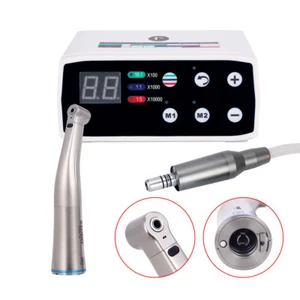 Dental LED Brushless Electric Micro Motor/1:1 Optic Fiber Contra Angle Handpiece - Picture 1 of 23