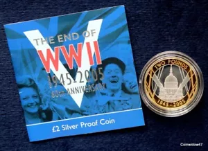 2005 Silver Proof £2 Two Pounds  WWII cased And COA Free UK Postage - Picture 1 of 3