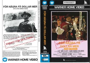 FOR A FEW DOLLARS MORE (2) / SWEDISH PROMO VIDEO SLEEVE / WARNER VIDEO LABEL - Picture 1 of 1