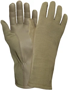 Tactical Leather Flight Gloves Flyers Military Heat & Flame Resistant AF Pilots - Picture 1 of 7