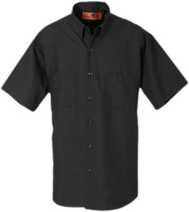 Work Shirts Industrial Uniform 2 Pockets Short Sleeve REED Polyester/Cotton - Picture 1 of 24