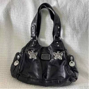 Y2k Black Womens Shoulder Bag Advanced Fashion Tote Bag Leather Vintage Handbag - Picture 1 of 15