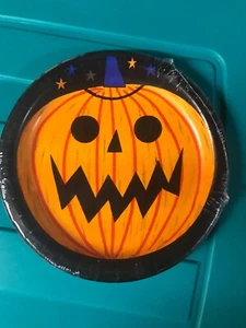Platos de calabaza Hyde & Eek Halloween 8 unidades nuevos con etiquetas 6 7/8 de diámetro - Imagen 1 de 2