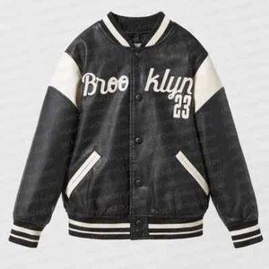 Letterman East New York Lola Brooke Genuine Leather Jacket - Picture 1 of 4