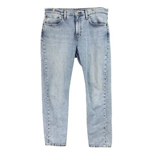 Jeans Levis Premium 502 Big E Taper Fit Uomo 32X30 Lavaggio Medio Denim Elasticizzato - Foto 1 di 18