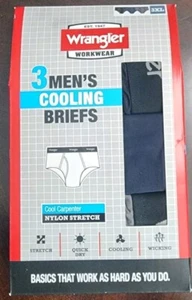 Wrangler 3er-Pack Kühlslips Unterwäsche 3XL Nylon Stretch blau/schwarz/grau - Bild 1 von 2