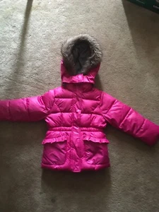 CIRCO Little Girls Pink Winter Jacket Zip Up Removeable Hood Size 4T - Picture 1 of 6
