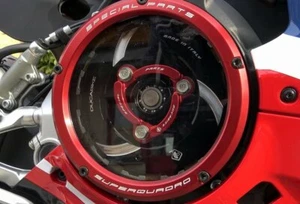 Ducabike Ducati Streetfighter V2 durchsichtige Kupplungsabdeckung Kit zweifarbig - Bild 1 von 1
