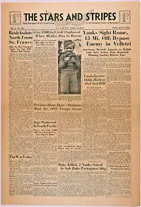 Stars and Stripes Jun 2 1944 Yanks Sight Rome, Stilwell's Men Storm Malakawng - Picture 1 of 1