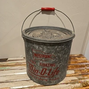 De colección Westpoint Completo Flotante Min-O-Life Cebo Minnow Cubo Pesca Galvanizado - Imagen 1 de 10