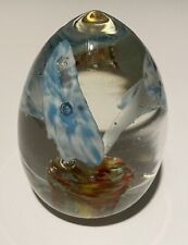 Vintage 1990s County Mayo Crystal glass egg paperweight 