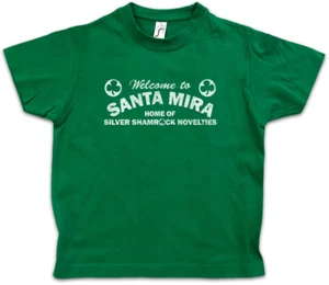 SANTA MIRA Kids Boys T-Shirt Road Sign Logo Company Cloverleaf Halloween City - Picture 1 of 1