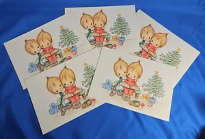 Lote de 5 tarjetas de Navidad Hallmark Betsey Clark sin usar sin sobres 1973 vacaciones - Imagen 1 de 12