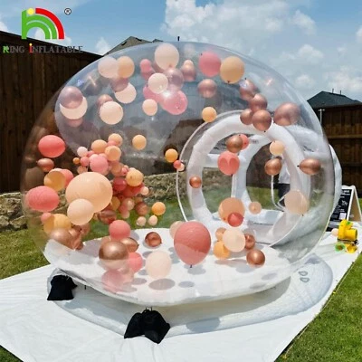 Tienda globo burbuja casa burbuja inflable TPU de 14,5 pies apta para fiesta de cumpleaños para niños Foto 1 de 4