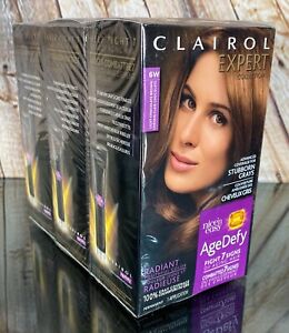 Clairol Expert Age Defy Permanent Hair Color Dye 3-Pack 6W Light Chocolate Brown