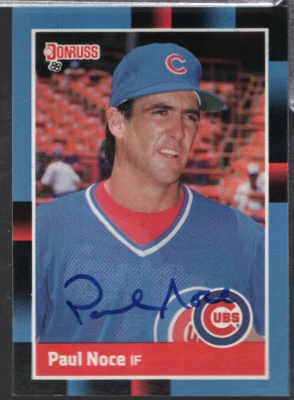 Paul Noce Cubs Autographed 1987 Donruss Leaf #315 w/COA 101923NPCD550 - Image 1 of 2
