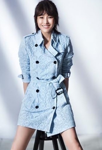 Trench in pizzo Burberry London Kensington taglia 6 blu pallido Stati Uniti nuova con etichetta