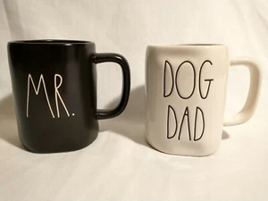 Set of 2 RAE DUNN Artisan Collection "DOG DAD" & "MR." Coffee Tea Mug By Magenta - Picture 1 of 5