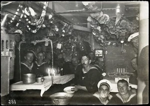 LARGER SIZE, SMS Scharnhorst german armored cruiser, Christmas time, military, - Picture 1 of 6