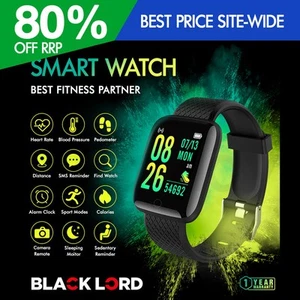 BLACK LORD Bluetooth Smart Bracelet Heart Rate Monitor Smart Watch Pedometer - Picture 1 of 12