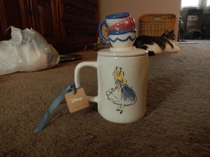 Taza Rae Dunn Disney “Mad Tea Party” Doble Cara Alicia en el País de las Maravillas TOTALMENTE NUEVA - Imagen 1 de 16