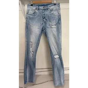 Ksubi Chitch Punk Blue Thrashed Herren Jeans Gr. 31 Tapered Light Wash Japan - Bild 1 von 14