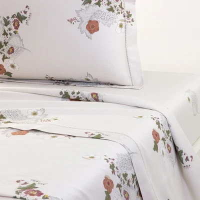 COROLLES BY YVES DELORME FRANCIA - SÁBANA PLANA SATÉN ALGODÓN ORGÁNICO (NUEVA) Foto 1 de 4