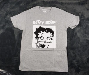 GREY BETTY BOOP T-SHIRT W/LARGE BLACK/WHITE GRAPHIC PRINT OF BETTY FACE NWT  XL - Picture 1 of 6