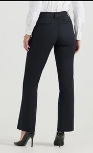 Lee Women's Ultra Lux Comfort With Flex Motion Trouser Pants Black Rinse New NWT - Picture 1 of 5