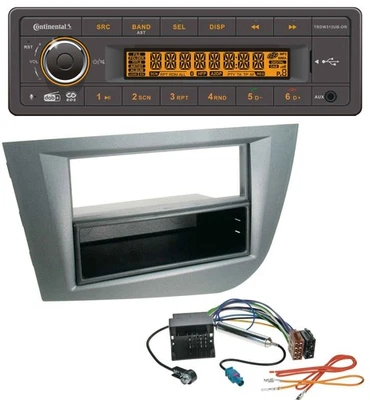 Continental Bluetooth MP3 USB DAB Autoradio für Seat Leon ab 05 dunkelgrau metal - Bild 1 von 4