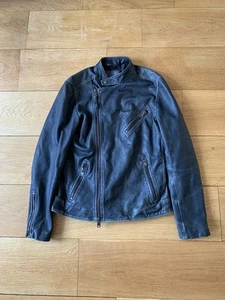 ALL SAINTS LEATHER JACKET Men’s - Intentionally Distressed Look - Size Small - Picture 1 of 20