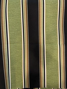 John Wolf for Richloom Cotton Canvas Fabric Striped Green Brown Gold 56x 2 Yards - Picture 1 of 4
